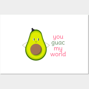 You Guac My World Cute Avocado Boy Couple Design 1 Posters and Art